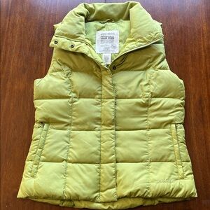 Eddie Bauer Goose Down Puffer Vest Lime Green Premium Quality Size S